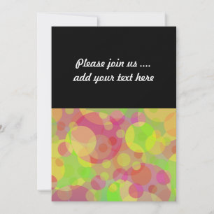 Invitación Círculos divertidos resumen arte moderno