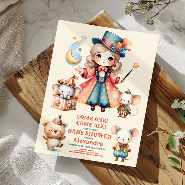 Invitación Circus Animals Baby Shower (Subido por el creador)