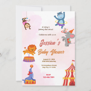 Invitación Circus Baby Shower