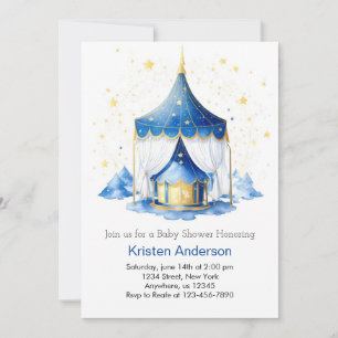 Invitación Circus Magic Meadow Adventure Boy Baby Shower