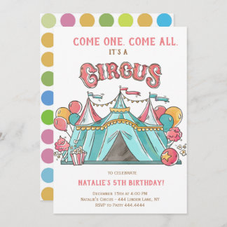 INVITACIÓN CIRCUS PARTIDO DEL CUMPLEAÑOS