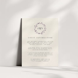 Invitación Ciruela | Detalles del invitado del Boda de la gue