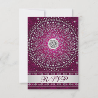 Invitación Ciruela Ganesh Hindú, Bodas de Pergaminos de Plata