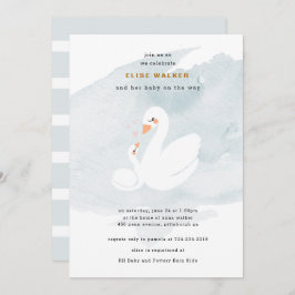 Invitación Cisne dulce Baby Shower, princesa del cisne