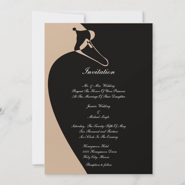 Invitación Cisne elegante (Anverso)
