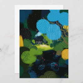 Invitación Cisne negro en el lago