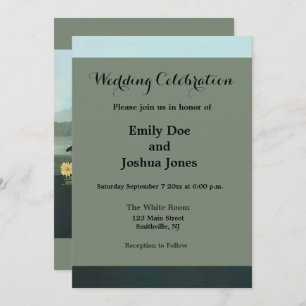 Invitación cisnes de agua blanca de cisne audubon