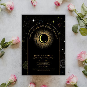 Invitación Cita astrológica del arco negro celestial