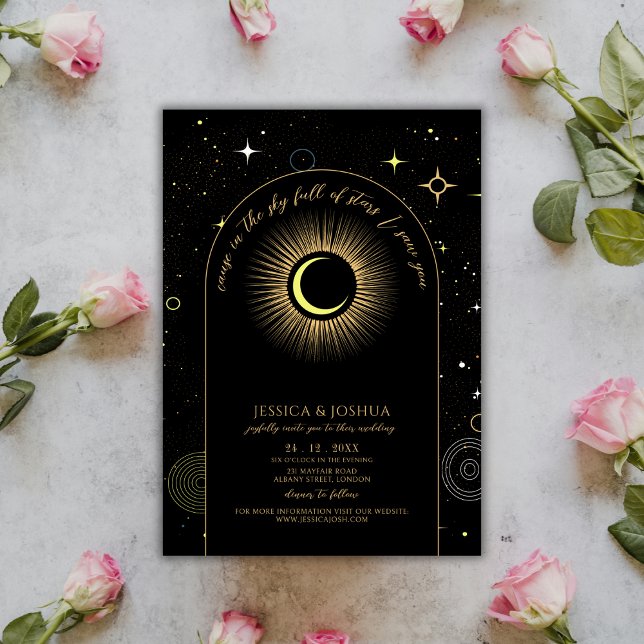 Invitación Cita astrológica del arco negro celestial (Subido por el creador)