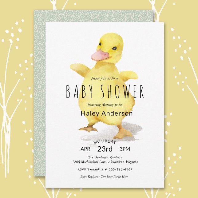 Invitación Cita bebé Duckling Baby Shower (Subido por el creador)