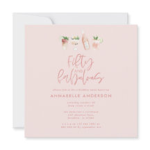 Cita color rosa de agua 50 y fabuloso cumpleaños