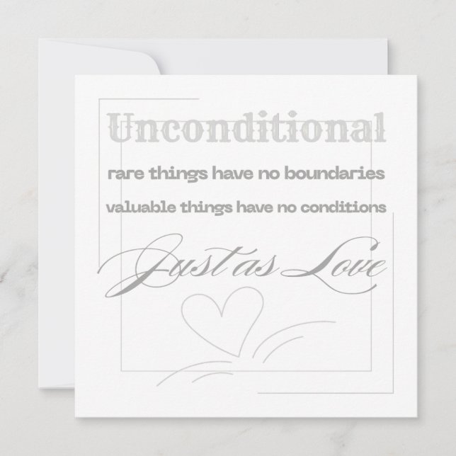 Invitación Cita de amor incondicional  (Anverso)