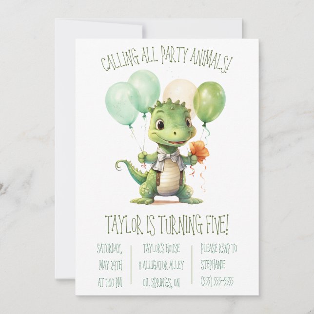 Invitación Cita de bebes con fiesta de cumpleaños de los glob (Anverso)