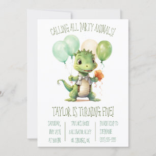 Invitación Cita de bebes con fiesta de cumpleaños de los glob