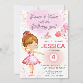 Invitación Cita de chica rosado para la fiesta de cumpleaños