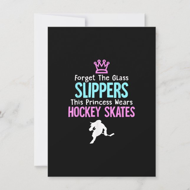 Invitación Cita de Chicas de hockey sobre hielo (Anverso)
