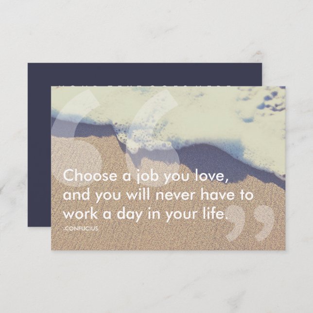 Invitación cita de éxito confuciano (Anverso / Reverso)