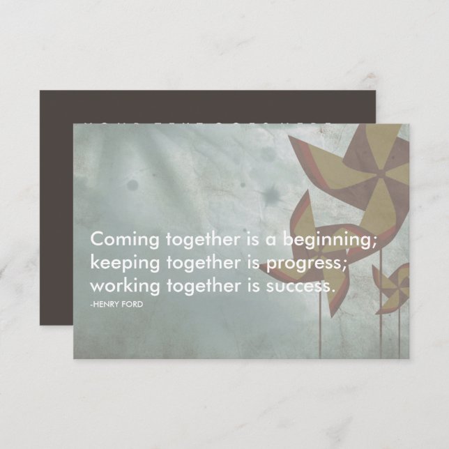 Invitación cita de éxito de henford (Anverso / Reverso)