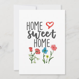 Invitación Cita de Felicidad Hogar Dulce Hogar Flores