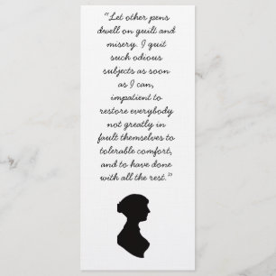 Invitación cita de Jane Austen sobre la escritura