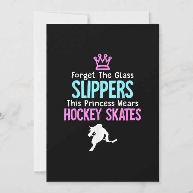 Invitación Cita de mujeres con Chicas de hockey sobre hielo (Anverso)