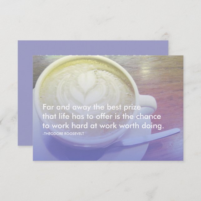 Invitación cita del éxito de Roosevelt (Anverso / Reverso)