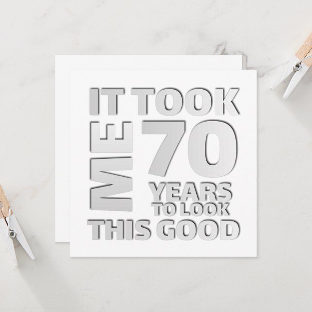 Invitación Cita divertida de 70 años (Anverso/Reverso In Situ)