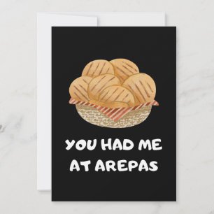 Invitación Cita divertida de Arepas