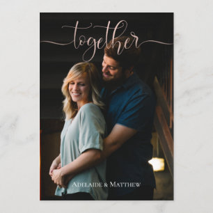 Invitación Cita fotográfica de matrimonio elegante simple