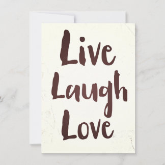 Invitación Cita inspiradora vintage Vive Ríe Ama