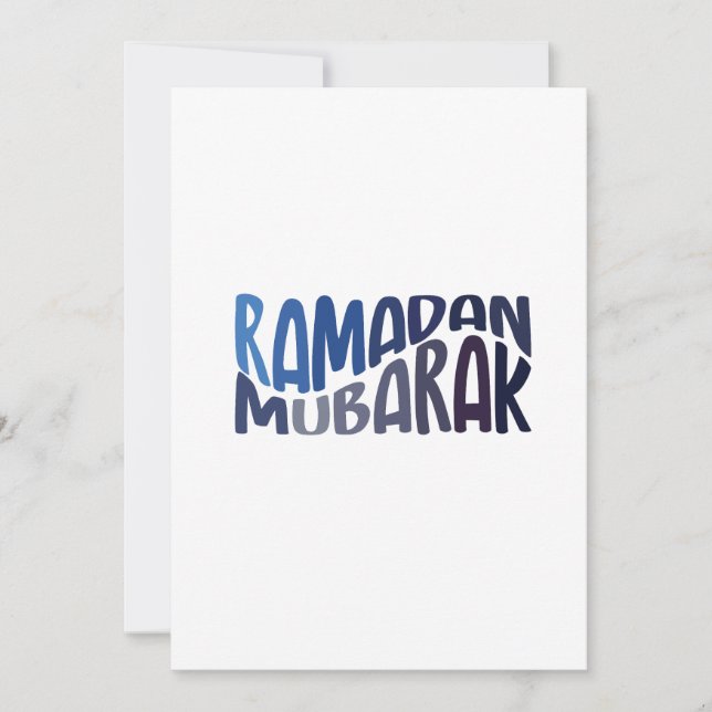 Invitación Cita islámica de Ramadan Mubarak (Anverso)