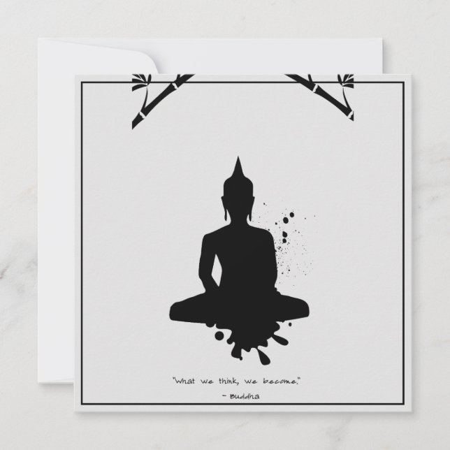 Invitación Cita Zen: Sabiduría y meditación (Anverso)