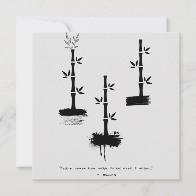 Invitación Cita Zen: Sabiduría y meditación (Anverso)