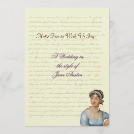 Invitación Citas de celebración de boda de Jane Austen