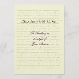 Invitación Citas de celebración de boda de Jane Austen