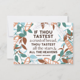 Invitación Citas de pan de Robert Browning