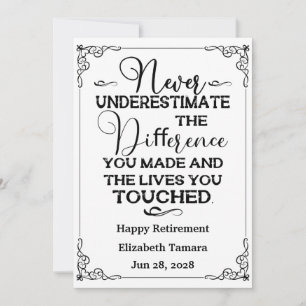 Invitación Citas de retiro feliz personalizadas