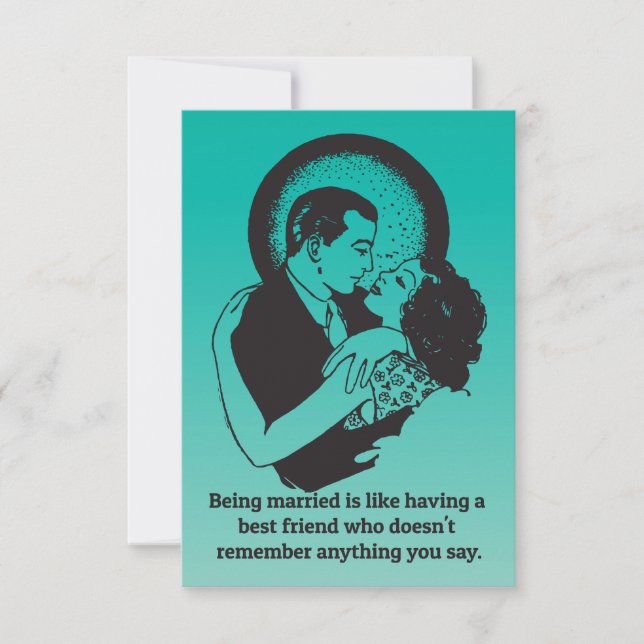 Invitación Citas divertidas sobre matrimonio y compromiso (Anverso)