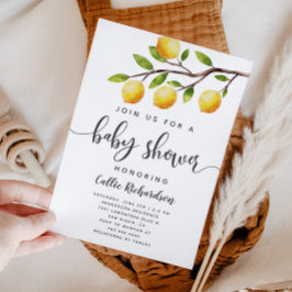 Invitación Cítricos de color de agua de verano de Baby Shower