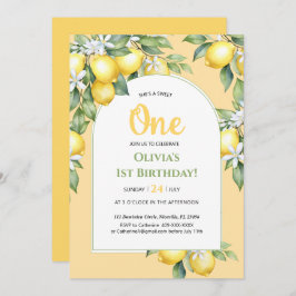 Invitación Cítricos de limón 1º cumpleaños.
