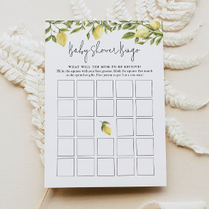 Invitación CITRON Lemon Baby Shower Bingo