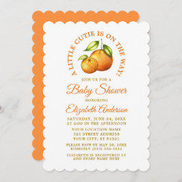 Invitación Citrus acuarela Naranjas una pequeña ducha cortada