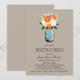 Invitación Citrus Bloom Mason Jar | Bridesmaid Brunch