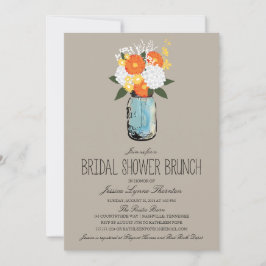 Invitación Citrus Bloom Mason Jar | Brunch Bridal Shower