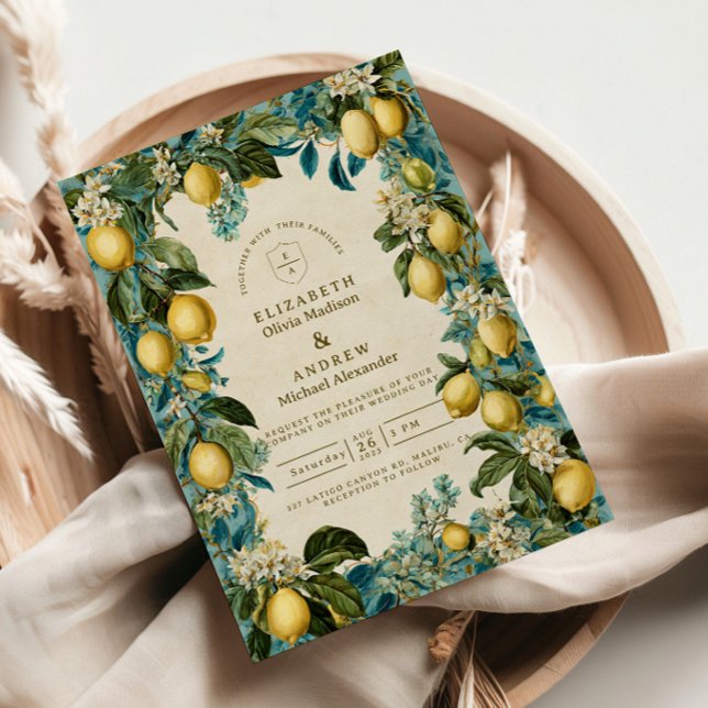Invitación Citrus Blossom Heritage Wedding (Subido por el creador)