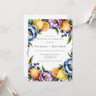 Invitación Citrus Bouquet Boda