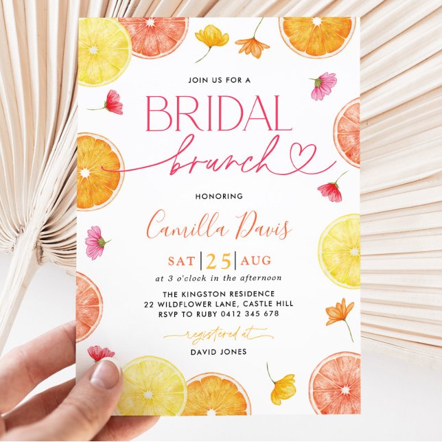 Invitación Citrus Bridal Brunch Lemon Bright Bridal Shower (Subido por el creador)