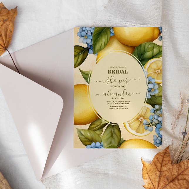 Invitación Citrus Bridal Shower Lemon Bright (Subido por el creador)