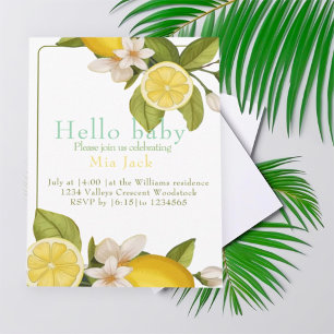 Invitación Citrus cutáneo Ducha para bebé