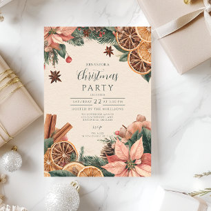 Invitación Citrus de Poinsettia festiva